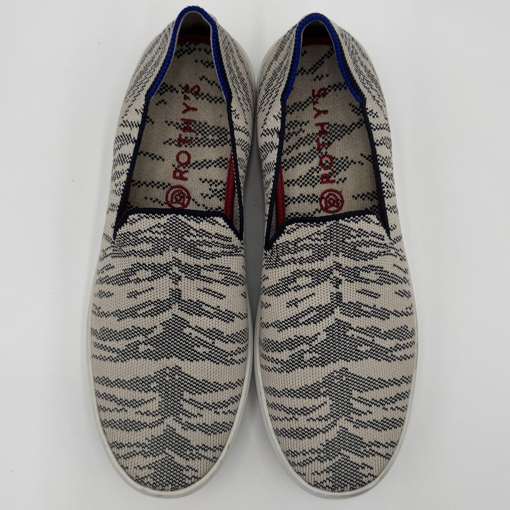 Rothy's The Sneaker Maritime Tiger Slip On Shoes Loafers Women 9 Athleisure City